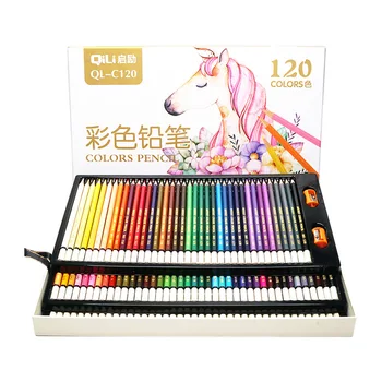Професионални 120 Цвята благата цветни моливи с шестоъгълни дървена дръжка, комплект за рисуване, художник, скица, артистичен Дизайн