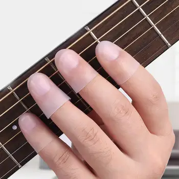 4шт ультратонкой китари за лява ръка силиконов калъф за защита на пръстите
