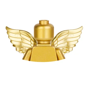 Хром Златна г-Н Mr Gold Man Блестящо Покритие Крилото на Ангел Строителни Тухлени Блокове Човек Цялото тяло Мини Фигурка Играчка