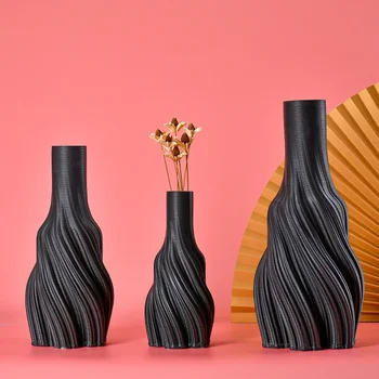 Топ продажба, обикновена, необичайна геометрична форма, класически Текстурирани керамични Естетически вази