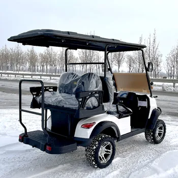 Нов, стилен ловен кола на 4 места с откидными седалки с висока мощност с литиево-йонна батерия, електрически автомобил, уличен правна голф-кар