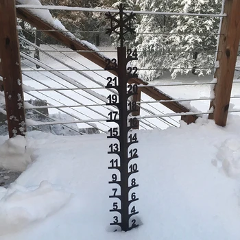 Градински Метален Сензор Сняг Коледен Празничен Сензор за Измерване на Снеговалеж е Подходящ за косене на Тревата в двора