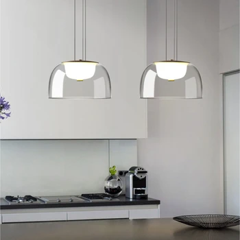 Дизайнерски окачен лампа Nordic Post-Modern Creative Light-Луксозна всекидневна, кухня, спалня, Прикроватное стъклена украса, Окачена лампа