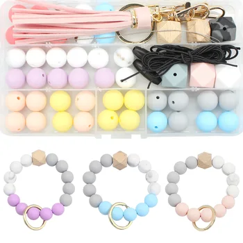Силиконови перли, бродирани с мъниста Детски аксесоари ръчна изработка, набор от материали, 15 кутии