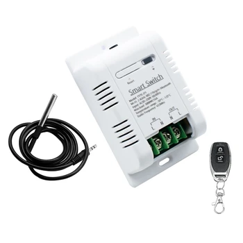 Sasha Wifi Smart Интелигентен превключвател за мониторинг RF433 Превключвате Ключа на термостата за контрол на температурата 16A 3000 W