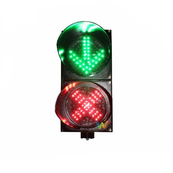 Вертикална инсталация AC85-265V 200 мм червен кръст зелената стрелка светофар за продажба