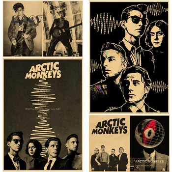 Плакат Arctic Monkeys Класическият модел на Алекс Търнър от Крафт-хартия, монтиране на произведение на изкуството, хол, спалня, бар, на фона на декор