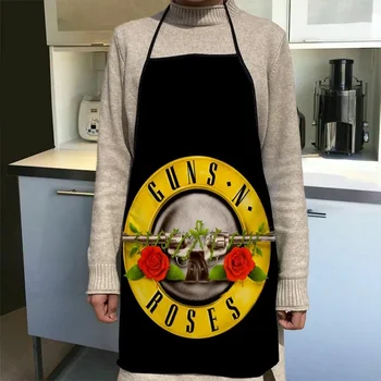Обичай Кухненска Престилка да си официална вечеря Guns ' N ' Roses, за да проверите за печене за възрастни, Инструменти за почистване с принтом от водоустойчива материя
