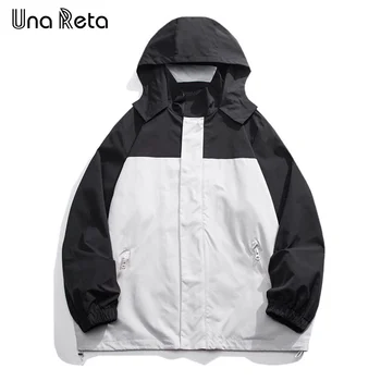 Una Reta, яке с качулка, есенна мъжки дрехи Harajuku, Градинска облекло в стил хип-хоп, Водоустойчив яке за туризъм, палто