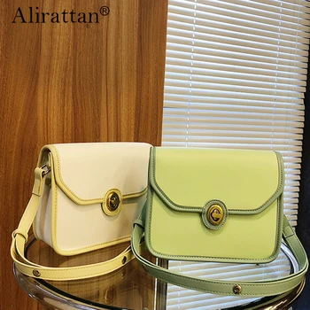 Alirattan, Класически Зелени дамски чанти-незабавни посланици, Дизайнерски Дамски чанти през рамо, Реколта висококачествени Дамски чанти през рамо