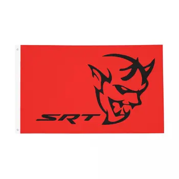 SRT Hellcat Demon Dodge Challenger Състезателна Кола Флаг, Устойчиви На Избледняване Открит Банер Полиестер Подвесное Украса 90x150 см