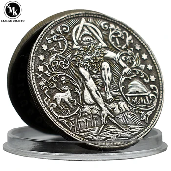 Окото на Провидението, Скитник, никел, Американският орел, един долар, ретро Метални изделия, Украса за дома, Подарък за събиране на възпоменателни монети.