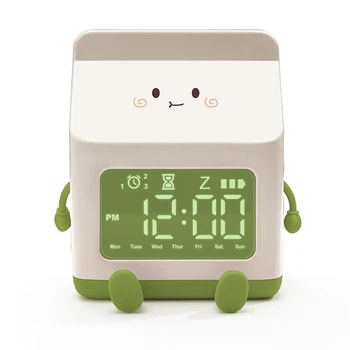 Кутия За Мляко Alarm Clock Вятър Скоростна Мляко Електронни Led Smart-Часовници Нощно Шкафче Спални Студентски Общежития Часовници