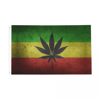 Ямайски Флаг Плевели Знаме на Открито Банер 2 Люверса на Юдеите Флаг cillin Rasta Двустранни Знамена 60x90 90x150 см