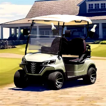 Новият китайски количката Топ 4 (2 + 2) със слънчева батерия и Спирачен спирачка на четири колела с Черен цвят на 60 Подходящ За голф Airport Bay Course