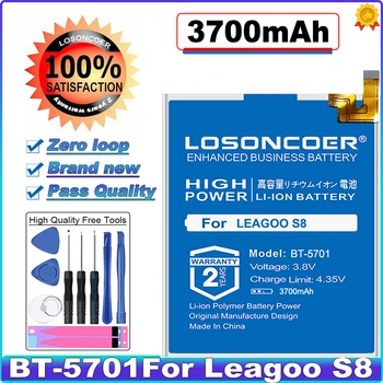 LOSONCOER 3700mAh BT-5701 Взаимозаменяеми батерия за батерии на смартфони Leagoo S8 с голям капацитет