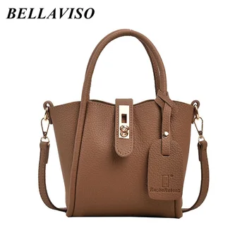 BellaViso, Ново популярно женско кофа, чанта през рамо от изкуствена кожа, модни универсална женска чанта-тоут, чанти през рамо BLSB-100