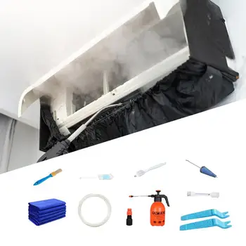 Чанта за почистване на климатика, монтиран на стената, Мини-сплит-система за променлив ток, Комплект за почистване от прах С течаща тръба за климатика под 1,5 Л