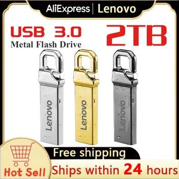Lenovo Pen Drive USB 3.0 Flash Disk Key Usb 2 TB 1 TB Usb Флаш Памет от 128 GB Пръчка Творчески Подаръци Безплатна Доставка За PC/на Колата/на ТЕЛЕВИЗОРА