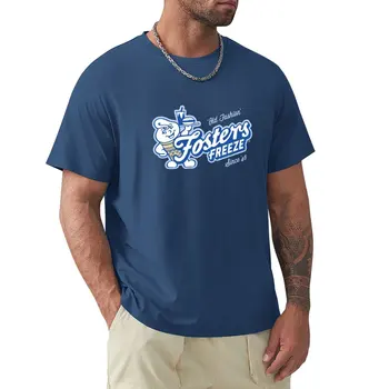 мъжки t-shirt, модерни ежедневни потници, мъжки тениски, лятна тениска Fosters Freeze Cafe, графични тениски, Аниме-тениска, мъжки ризи