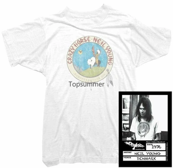 Тениска Neil Young - Crazy Horse Tour 1976 г., тениска - 100% organic