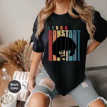 Тениска Linda Ronstadt в ретро стил, комфортни цветове, забавна музика за теб и приятелите, фен 2023