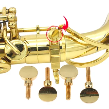2 елемента Винт На Шията на Саксофон Пристрастяващ Винт Смяна на Инструмент За Саксофон Част от Шийката на Ресивъра Винт Аксесоари За Дървени Духови Инструменти