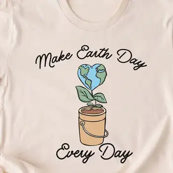 Забавна тениска на Деня на Земята. Идея за подарък под формата на тениски с надпис 