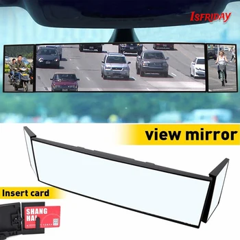 Автомобилно огледало за обратно виждане с клипсой Куполна Огледало за безопасно шофиране Универсално широкоугольное Огледало за обратно виждане Автомобилни Вътрешни огледала