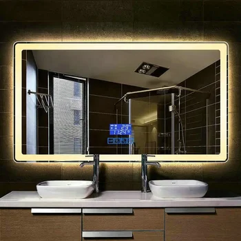 60x80 см 50x70 см Умно правоъгълно огледало за баня с отлично качество на отражение, два тона led огледало за баня