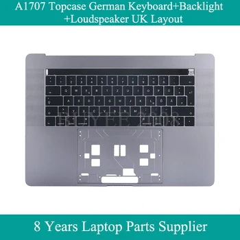 A1707 Немска клавиатура Topcase Оригинал за Macbook Pro в събирането на GE US ES Подсветка на клавиатурата най-Горния корпус Поставка за ръце Клавиатура Тъчпад