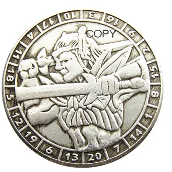 HB (186) US Hobo Morgan Долара череп Зомбита Zkeleton със сребърно покритие копирни монети