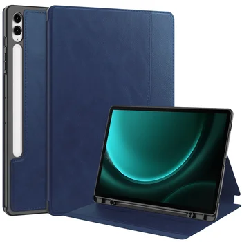 Тънък калъф от Изкуствена кожа За Samsung Galaxy Tab S9FE Plus 12,4 Tab S9 Plus A9 Plus Business Stand Smart Auto Sleep /Wake-up Cases