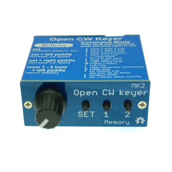 Открит CW Keyer MK2 с алуминиев корпус Комплект CW Keyer MK2 С регулируема скорост на въртене на CW От 1 до 999 w/мин