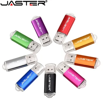 JASTER Metal USB 2.0 Флаш Памет Memory Stick Мини Водоустойчив Флаш Памет, USB Flash Drive 32GB 64GB 128GB Pendrive Безплатна Верижка За Ключодържател