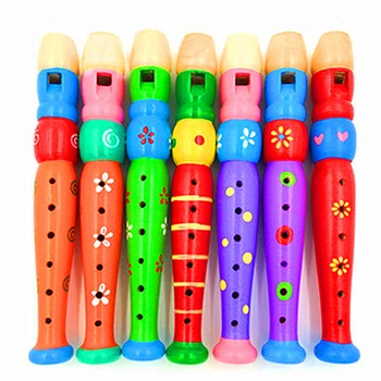 Кратък звук на флейта Детски дървен духов музикален инструмент за деца, Обучение на деца, Обучение на музикални инструменти Детска музика