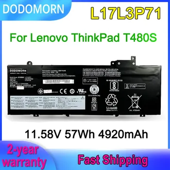DODOMORN 11,58 V 57Wh L17L3P71 Батерия За Лаптоп Lenovo ThinkPad T480S 01AV478 L17L3P71 01AV479 01AV480 SB10K97620 SB10K97621