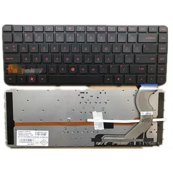 Новата клавиатура за лаптоп HP Envy 14-1000 14-1210nr 14-2130nr 14-1160se US с червена подсветка 619403