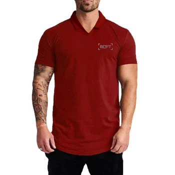 Лятна мъжка тениска с къс ръкав FITNESS SHARK, ежедневни блузи за джогинг прост дизайн