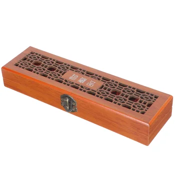 Калъф за лабиален хармоника Дървена кутия за носене на лабиален хармоника на 24 дупки Защитен калъф за лабиален хармоника