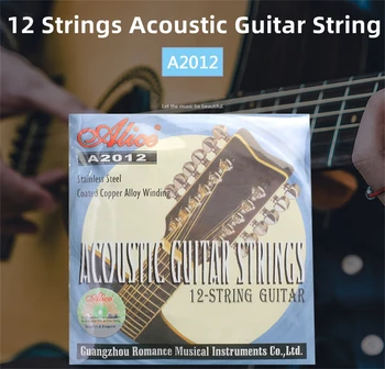 1 Комплект Струни за акустична китара Alice A2012 12 Струни Гореща Разпродажба Бързо са определени със стабилна настройка на ликвидация Струни за акустична китара