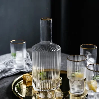 Модерен, скандинавски минимализъм и луксозен стъклен чай, прибори за хранене, чаши за вода, чайници, подаръци за дома