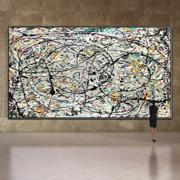 Копие от картини на Кандински, Начало декор, Стенно изкуство, 100% Ръчно рисувани Живопис с маслени бои върху платно, картини, ръчно изработени без рамка
