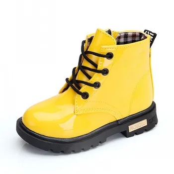 Есенно-зимни детски ежедневни обувки на плоска подметка с шнур отпред, с ниско ръкав и нескользящими топли одноботинками за момичета