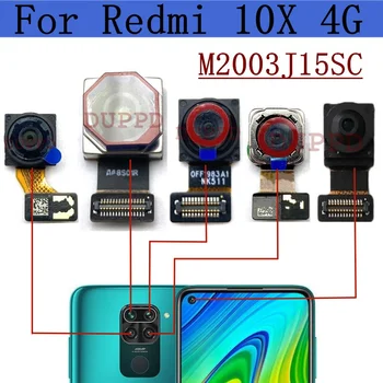 Оригинална Предна Камера за Обратно виждане За Xiaomi Redmi 10X 4G M2003J15SC Задната част на Основната Камера Модул Flex Кабел Подмяна на Резервни Части