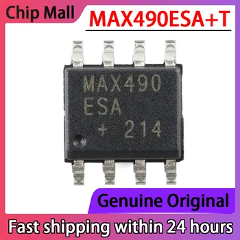 10ШТ Оригинален MAX490ESA + T MAX490 СОП-8 Ниска чип радиоприемник RS-485/RS-422