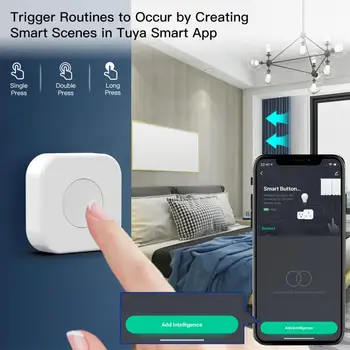 Бутон Sasha ZigBee Smart Scene Switch, Многосюжетная връзка, Безжично дистанционно управление, Интелигентна портал за smart home Zigbee