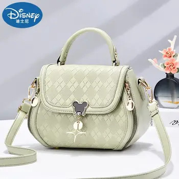 Дамска чанта Дисни Мики, чанта през рамо, однотонная модерна дамска чанта през рамо с голям капацитет, ежедневни универсална чанта за пазаруване