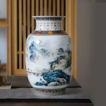 Керамична ваза Цзиндэчжэнь Стари Традиционни китайски Вази за Украса на дома Ваза за животни Елегантни мебели с гладка повърхност