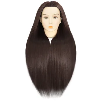 На кабинковия манекен-корона за редактиране на козметичните средства синтетични косми обучение модел на фризьор-манекен за стайлинг на коса